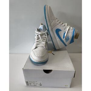 Air jordan 1 Mid White/Dk powder Blue White-White W 8.5 EU 40
